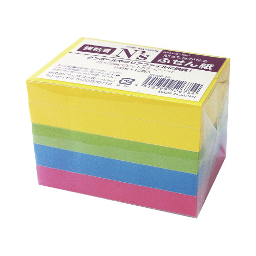 Ｎ’ｓ強粘着ふせん　７５×２５　ビビッド　１０冊入画像