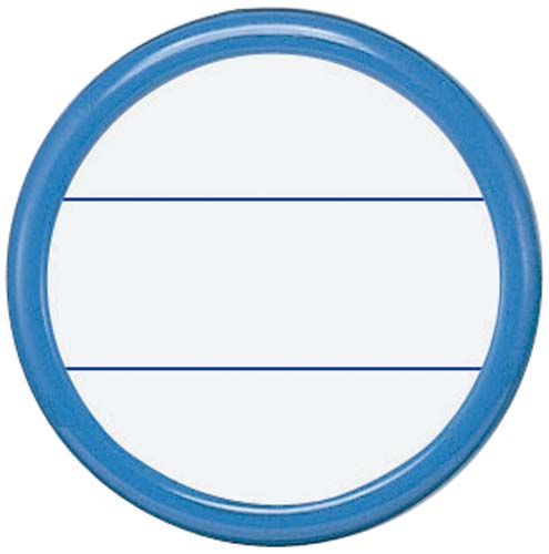 丸型名札　安全ピン・クリップ両用型　青　１０個画像