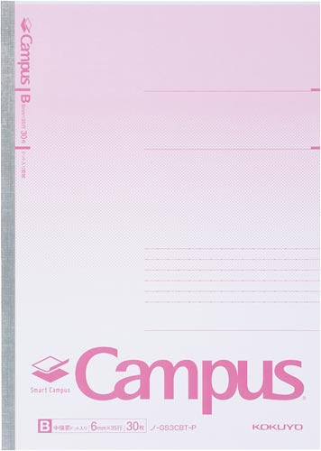 スマートキャンパス　Ｂ罫　３０枚　ピンク　５冊画像