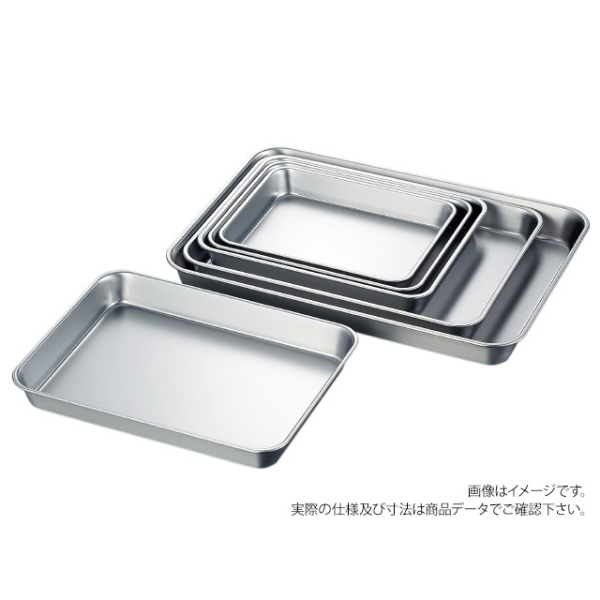 AG18-8浅型角バットツヤ消 No.4仕上12枚取 赤川器物製作所画像