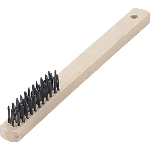 木柄３行ブラシ　焼入鋼線画像