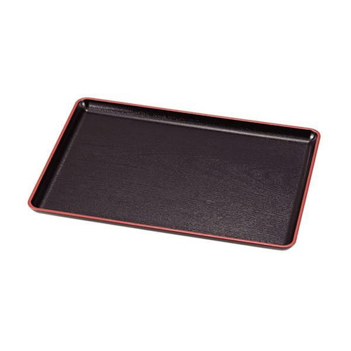 お盆 40×28cm トレー 長盆 恵比寿盆 黒天朱 尺3寸画像