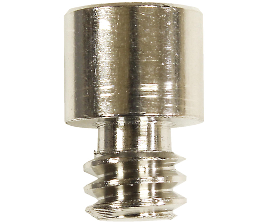 ケルダボクローム（オン）8mm　クローム　4個入 光沢のあるクロームのボディが並ぶ、シンプルなパッケージの様子