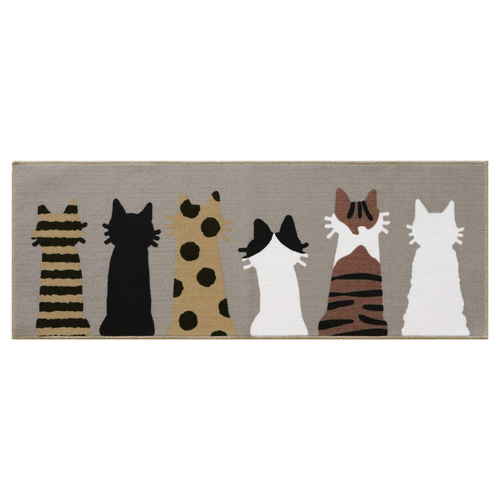 mysaキッチンマット45×120cmキャットグレージュ キャット画像