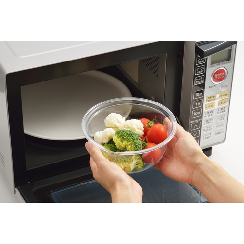 ボウル 料理のいろは レンジボウル 17cm プラスチック製 光沢のあるプラスチック製で、底が広がった丸みを帯びた形状が特徴的なボウルの側面
