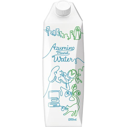 ミネラルウォーター　１０００ｍｌ　紙パック画像