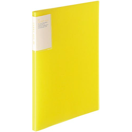 クリヤーブックキャリーオール固定背ポＡ４縦２０Ｐ黄画像