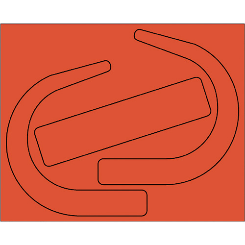 安全帯使用確認ｽﾃ 大蛍光赤 1組(10枚)画像