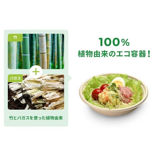 惣菜容器 BBボウルM 大 179φ×48H パックスタイル 透明な容器に複数の惣菜が入っている様子