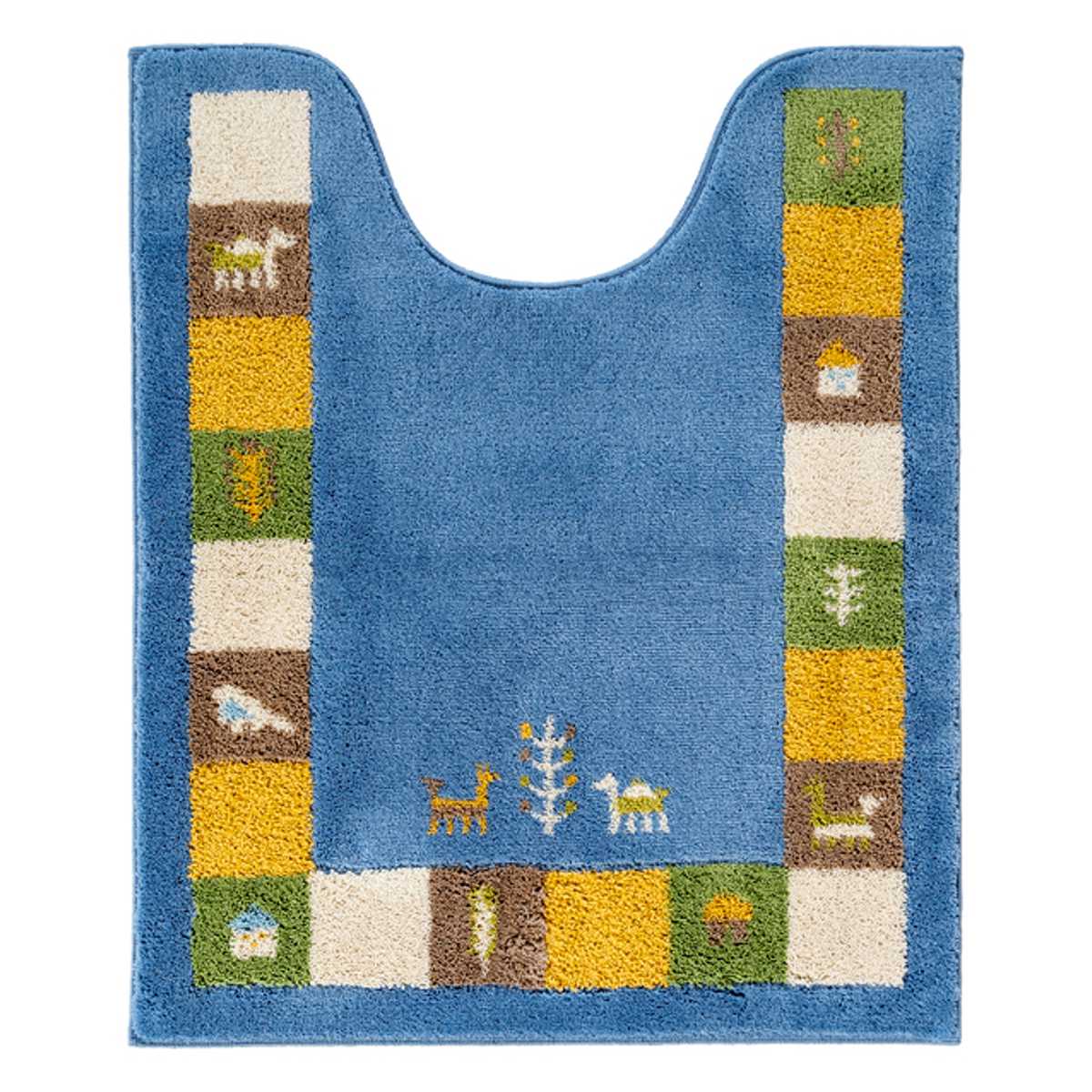 シエラ ロングトイレマット 約75x63cm B ブルー画像