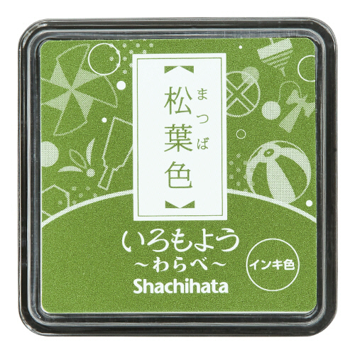 いろもよう わらべ ｽﾀﾝﾌﾟﾊﾟｯﾄﾞ 松葉色(まつばいろ) 1個画像