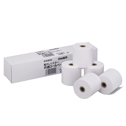 電子ﾚｼﾞｽﾀｰ用 ﾛｰﾙﾍﾟｰﾊﾟｰ 幅58×直径60mm×長さ35m 芯内径12mm 1ﾊﾟｯｸ(5個)画像