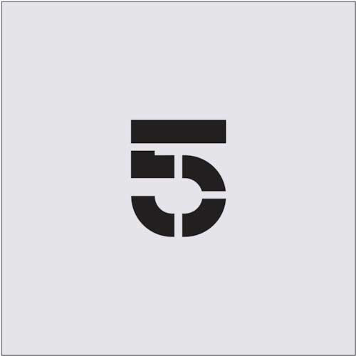 ｽﾃﾝｼﾙ 5 文字ｻｲｽﾞ50×40mm 1枚画像