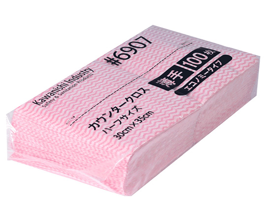 カウンタークロスエコノミー薄手ハーフ　100枚入　ピンク画像