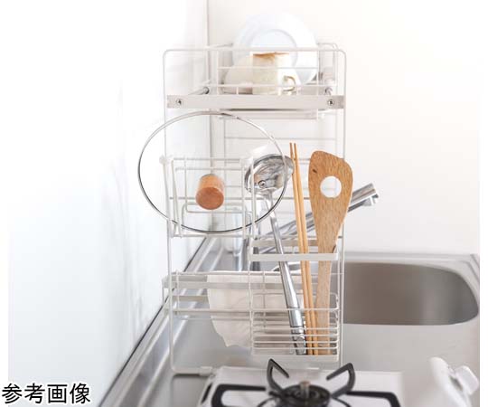 ルームラボ ガラス蓋ラック ガラス蓋が設置されたラックの側面が見える状態