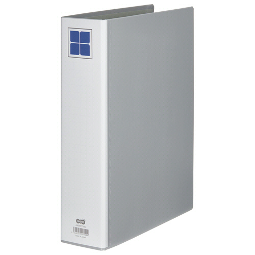 両開きﾊﾟｲﾌﾟ式ﾌｧｲﾙE A4ﾀﾃ 500枚収容 50mmとじ 背幅76mm ｸﾞﾚｰ 1冊