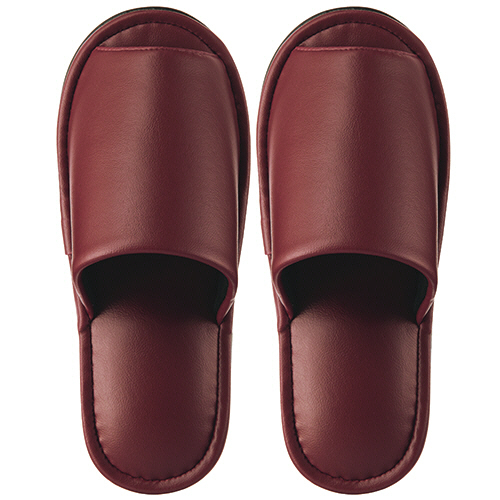 最高級ﾚｻﾞｰ調ｽﾘｯﾊﾟ 外縫い ﾜｲﾝ 1足画像