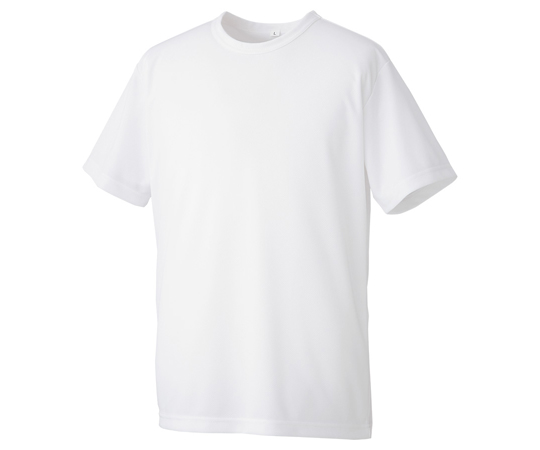白衣　食品産業向け　異物混入対策　Tシャツ　上　（ネット付）　ホワイト　SS画像