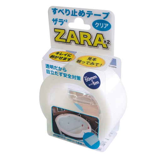 すべり止めテープ すべり 止めテープザラ ザラ 5 0 m m ×5 M ク リ ア画像
