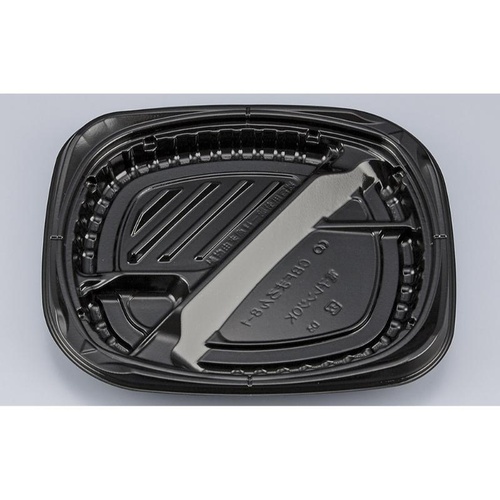 シーピー化成 弁当容器 CBFまろん8-1 黒 本体画像