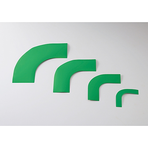 コーナー用ガードテープ（25mm幅用）　緑　10枚組　GTL-25G画像