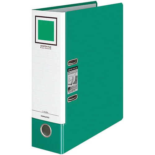 レバッチファイル　Ａ４縦　背幅９３ｍｍ　緑　５冊画像