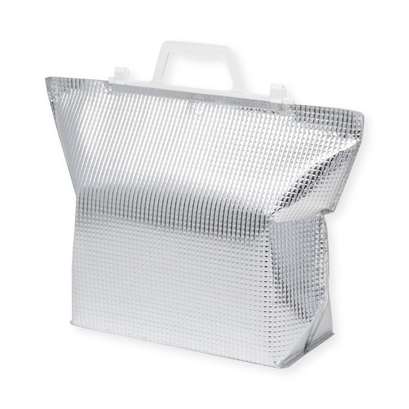 手提げ保冷角底袋（白）　アイスＭ　１０Ｐ画像