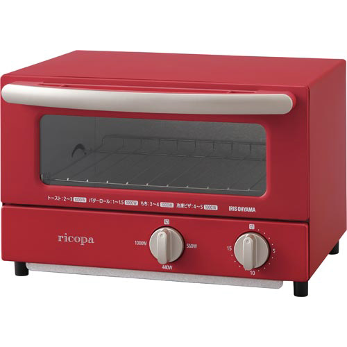 ｒｉｃｏｐａ　オーブントースター　レッド画像