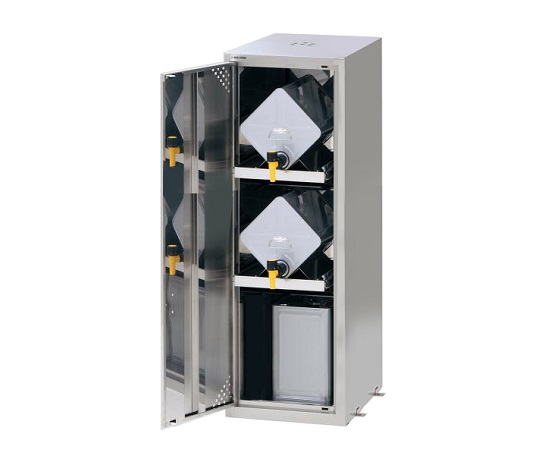 ラボサーバーラック（薬品保管庫・一斗缶用）　ステンレス製　1列2段画像