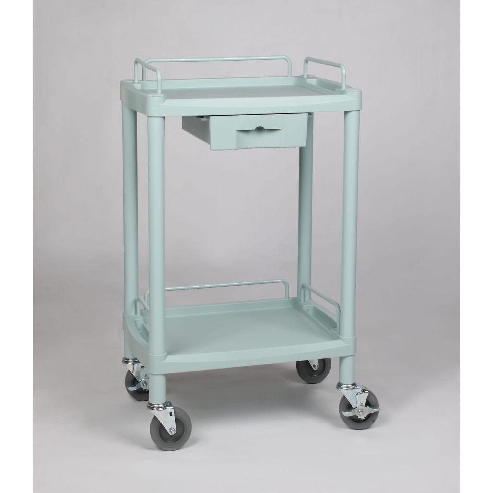 プラスチックワゴン2段 引出し1個付き 560×385×825mm画像