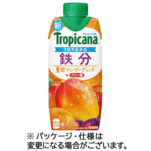 ﾄﾛﾋﾟｶｰﾅ ｴｯｾﾝｼｬﾙｽﾞ 鉄分 330mL 紙ﾊﾟｯｸ(口栓付) 1ｹｰｽ(12本)画像