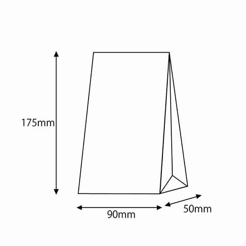 小物やお菓子に！マチが小さくファンシーな角底袋（黒）