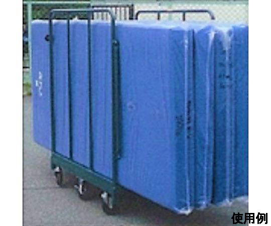 645x945x1100mm カゴ台車(分割式) 整然と積み重ねられた分割式カゴ台車の側面
