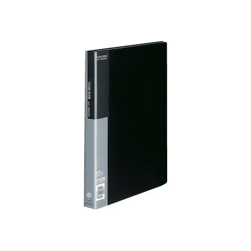 クリヤーブックベーシックＡ４縦４０ポケット黒画像