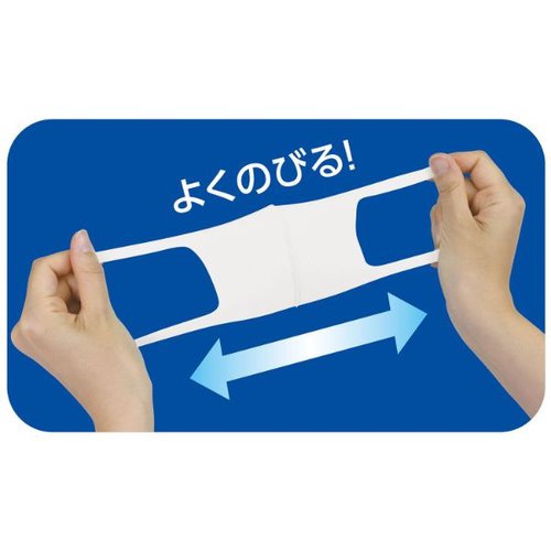 使い捨てマスク なめらかフィットマスク S ホワイト 3枚入 アーテック パッケージに収められた3枚入りのマスクが横向きに配置されている様子