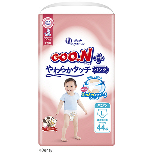 ｸﾞｰﾝﾌﾟﾗｽ やわらかﾀｯﾁ ﾊﾟﾝﾂ Lｻｲｽﾞ(9-14kg) 1ﾊﾟｯｸ(44枚)