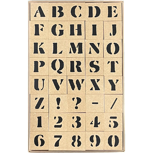 ｽﾃﾝｼﾙｱﾙﾌｧﾍﾞｯﾄｽﾀﾝﾌﾟｾｯﾄ 35mm 40種 1ｾｯﾄ