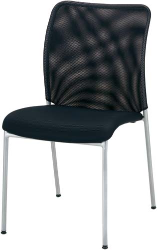 メッシュミーティング用チェア　ブラック　４脚セット画像