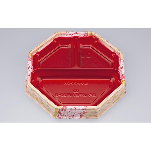 シーピー化成 弁当容器 BFハカマ集八角20-3 花風月 本体(N)画像