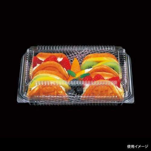 嵌合フードパック KHS-2(N) シーピー化成 透明な容器に密閉されたフードパックが並んでいる様子
