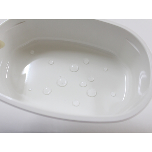 弁当箱　さっと洗えるお弁当箱　プレミアム　730ml　2WAY　2段　アッシュグレー 上から見たデザインがわかる状態、2段のコンパクトな形状