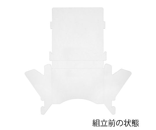 PET製 組み立てパンフレットスタンド CDサイズ 5枚入 透明なスタンドにCDケースが収まった状態。