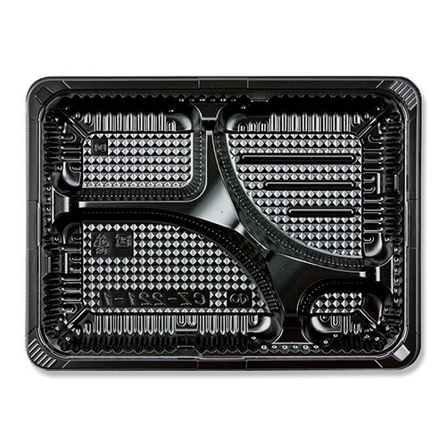 シーピー化成 弁当容器 CZ-221-1 BS黒 本体(N) 50枚画像