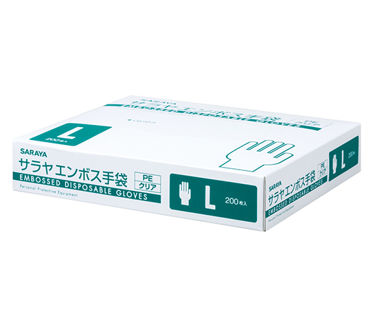 エンボス手袋PEクリア　L　1ケース（200枚×20箱入）