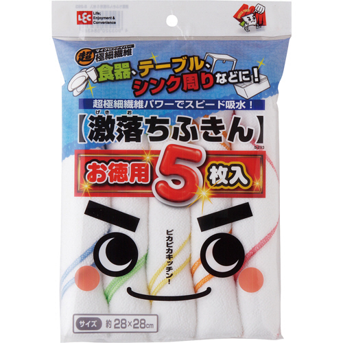 激落ちふきん お徳用 ﾏｲｸﾛﾌｧｲﾊﾞｰ 1ﾊﾟｯｸ(5枚)画像