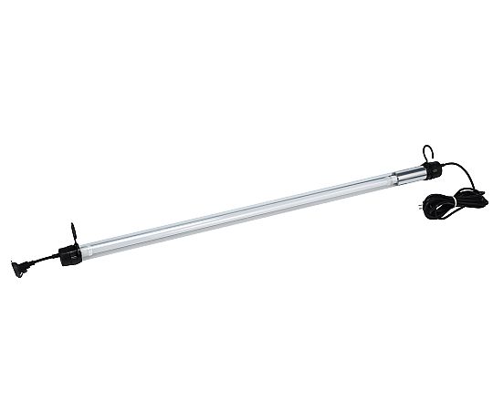 AC100V/18W 作業灯/LED(連結型) 連結部分が特徴的な横向きの作業灯が点灯している様子