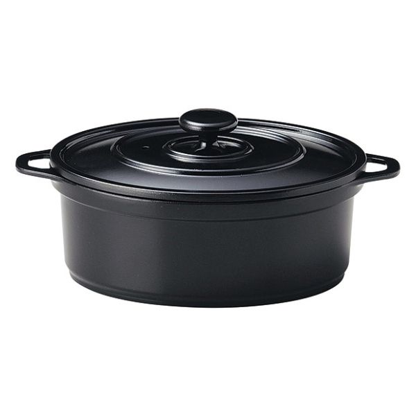 鍋 M11-082 ミニココ オーバル 黒(アルミ) マイン画像