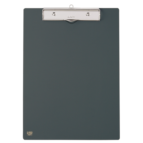 PETｶﾗｰ用箋挟 A4ﾀﾃ ﾀﾞｰｸｸﾞﾚｰ 1枚画像