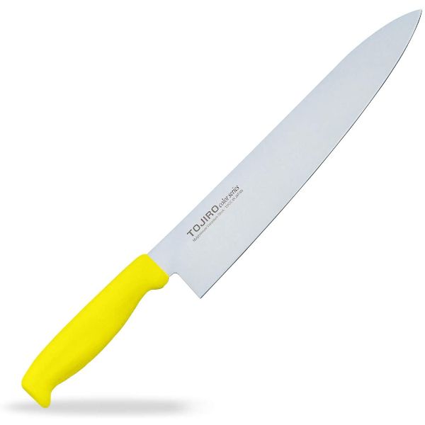 包丁 TOJIROカラー牛刀 27cm イエロー F-148Y 藤次郎画像