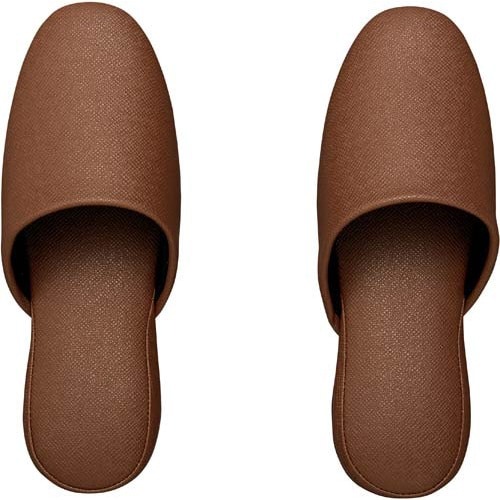 抗菌レザー調ビニールスリッパ　ブラウンＭ　４０足入画像